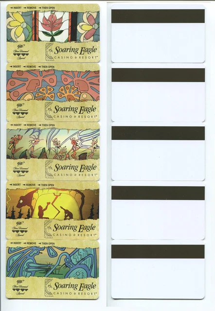 Soaring Eagle Casino Hotel Room Key Cards Used 5 All Different Free Shipping