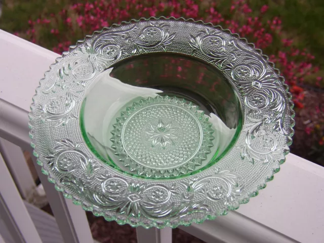 SANDWICH GREEN Depression Glass DUNCAN MILLER Rimmed Bowl Cereal Soup Grapefruit