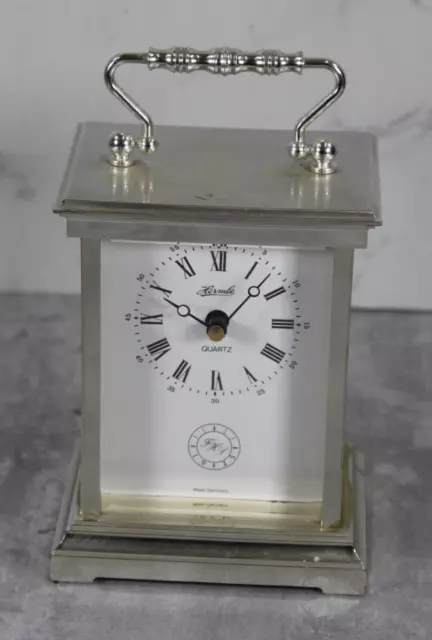 Hermle Quartz German  Carriage Mantel Clock - Fully Working