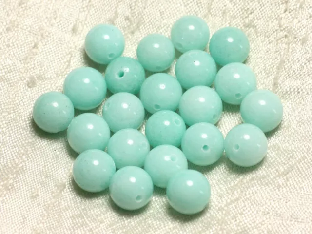 4pc - Perles de Pierre - Jade Boules 14mm Bleu vert turquoise - 4558550015112