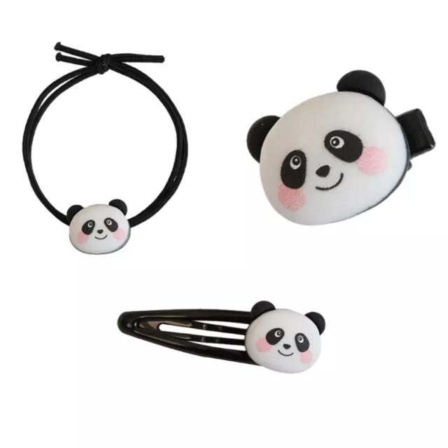 Sweet Girls Hairpin Cartoon Panda-Style Fun Hair Pins Mini Chinese Panda