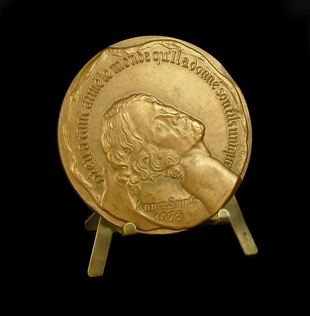 Médaille Année Sainte 1975 En Argent Par Georges Simon - Collection XXème Siècle