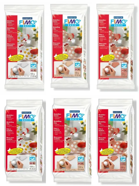 FIMO Air Drying Modelling Clay - White, Flesh, Terracotta - 500g or 1Kg - Craft