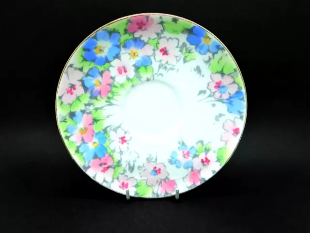 Crown Staffordshire Vintage English China Floral Chintz Saucer 13.5cm F14521