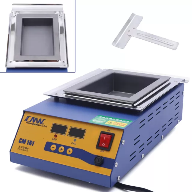 1000W 110V Square Lead Free Benchtop Tin Furnace Soldering Desoldering Bath
