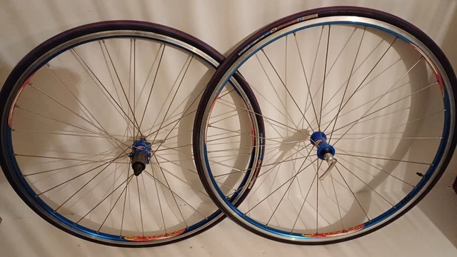 Paire De Roues Vélo Route Vintage - Jantes Mavic CXP10, Moyeux Shimano Exage, 700C