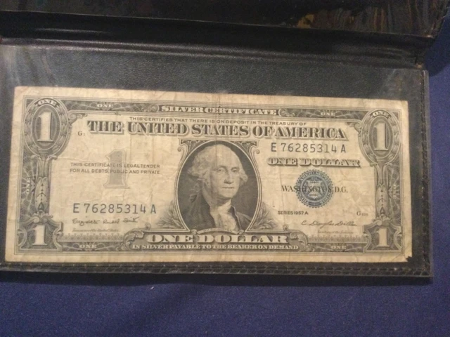 World Reserve Monetary Exchange Series 1957 A Blue Seal $1 Silver Certificate