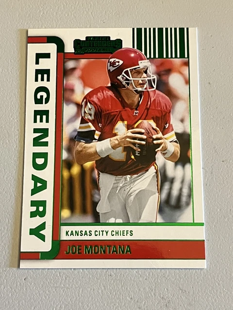 2022 Panini Contenders Joe Montana Legendary Insert Green Parallel #LGS-JMO