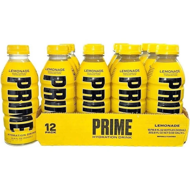 PRIME HYDRATION DRINK Lemonade 16.9 FL OZ (Limited Edition) NEW FLAVOR