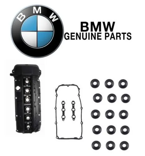 Genuine BMW M54 Engine Cylinder Head Valve Cover + Gasket Z3 E38 E39 E46 E53