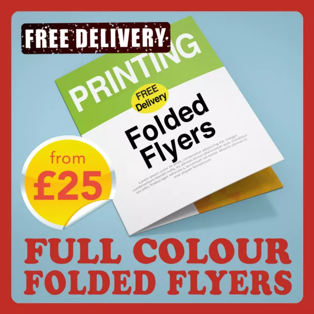 Folded Flyers Menu Leaflets Printed Full Colour A3 A4 A5 170GSM 130GSM 300GSM