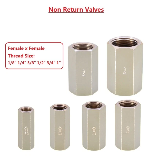 BSP 1/8&-1& PNEUMATIC Female Thread Check Valve Non Return Valve Ni ...