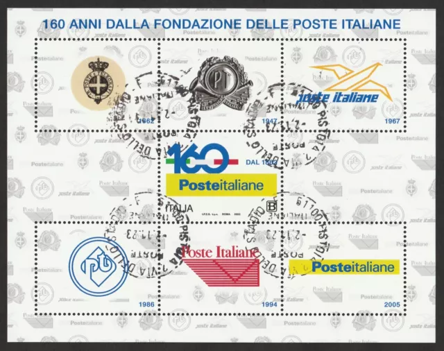 ITALIA 2022 Foglietto 160° Anniversario delle Poste Italiane Usato