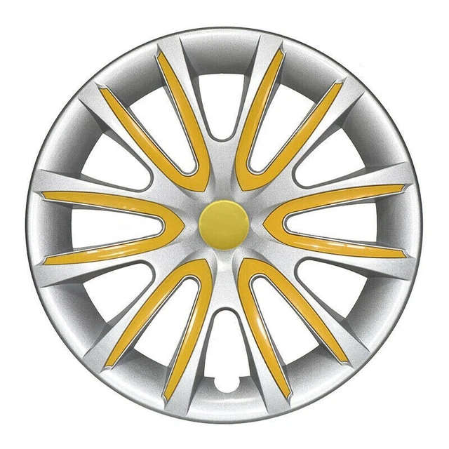 15& WHEEL COVERS for Subaru Outback Hub Caps Gray with Yellow fit R15
