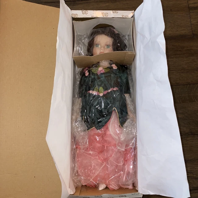 Heritage Signature Collection Porcelain Rose Petal Doll #12274- COA with box