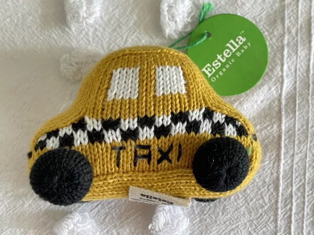 Estella Organics New York Taxi Baby Rattle t