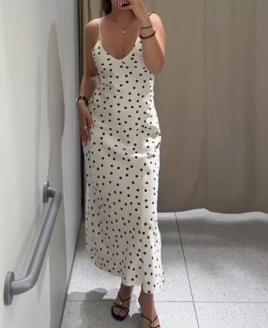 Zara Yellow Zara Cream Polka Dot Dress ZARA BNWT Ecru Brown Polka