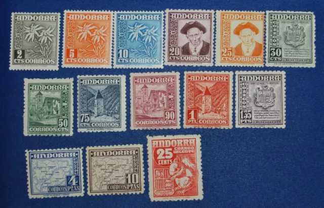 Spanish Andorra (1948/1953) Complete Set Mnh & Mh, Edifil 45/58