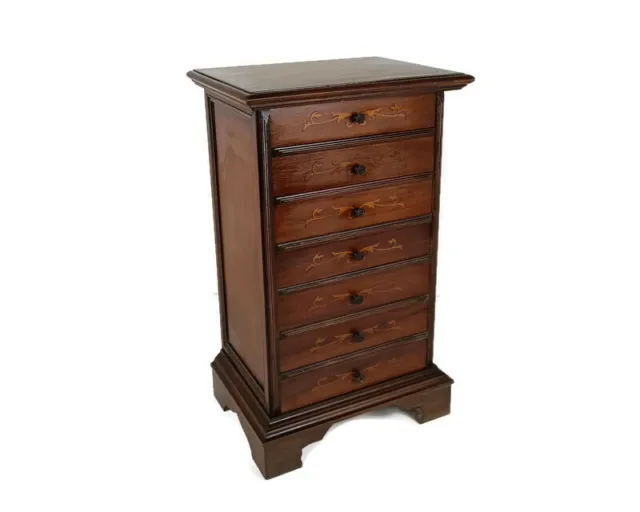 Gorgeous Vintage Chest of Drawers Cabinet Hallway End Table Nightstand carved wo