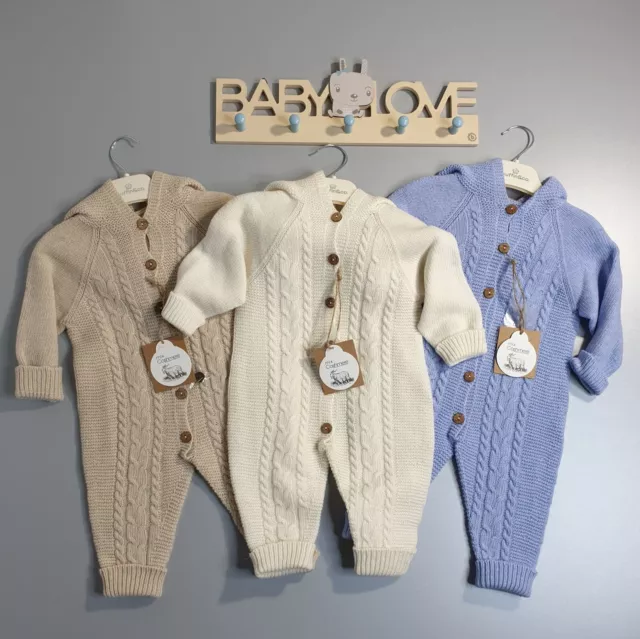 Newborn Baby Strick Overall Outfit Strampler Gr. 68 74 80 86  Kaschmirmischung