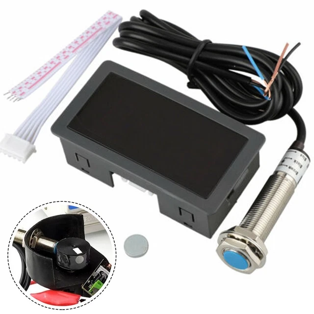 Mini misuratore di giri LED 4 cifre contagiri contagiri + sensore di prossimità sala