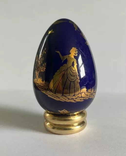 Vintage Franklin Mint Collectors Treasury Limoges Victorian Style Egg w/ Base