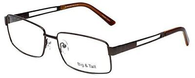 Big&tall Por Vivid 6 Diseñador Gafas En Matte-Brown + 1.25