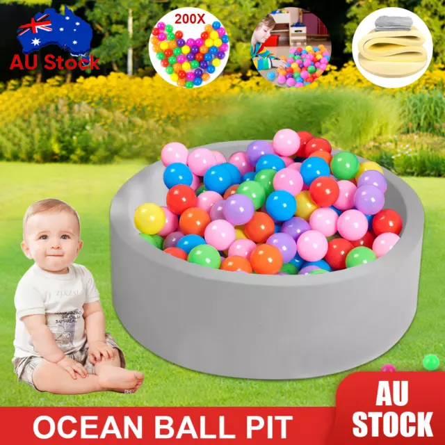 1000pcs Kids Ball Pit Ocean Balls Play Plastic Soft Toy Colourful Playpen Tent