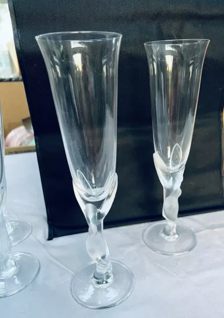 Igor Carl Fabergé Kissing Doves Champagne Flute(s) Signed France Sold Individ Igor Carl Fabergé Kissing Doves Champagne Flute(s) Signed France Sold Individ