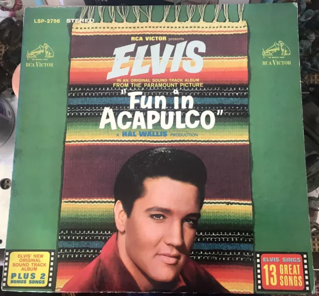 ELVIS PRESLEY-US Vinyl 33- FUN IN ACAPULCO- RCA VICTOR LSP 2756-1963