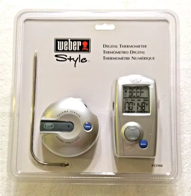 Weber Style Digital Thermometer Model 32910 Complete TESTED