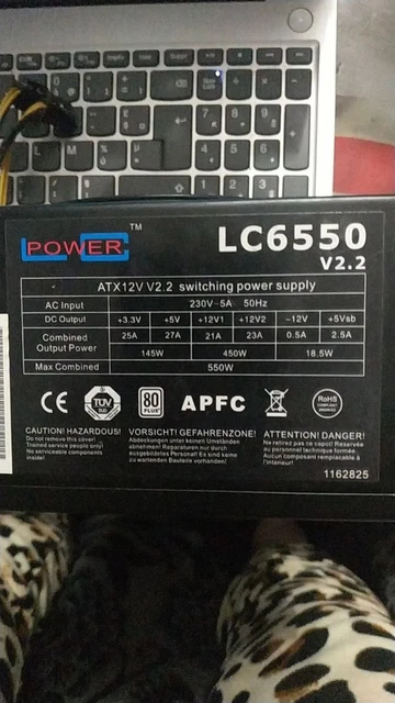 LC Power LC6550 V2.3 Alimentation PC 550 W ATX 80PLUS® Bronze - Chargeur et câble d'alimentation PC - Achat & prix