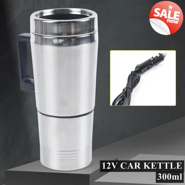 Car Based Heating Cup Kettle Stainless Steel Portable Travel Coffee Heated Mug
