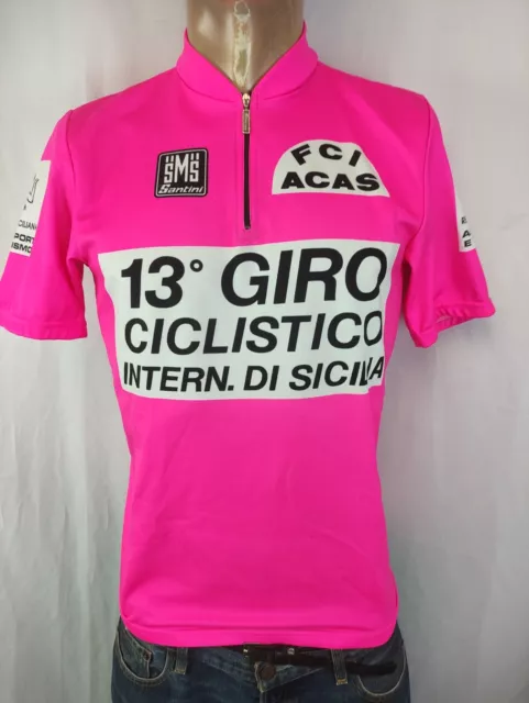 Santini Sms 13°Giro Sicilia Maglia Ciclismo Uomo Tg Xl Man Shirt Bike Sport