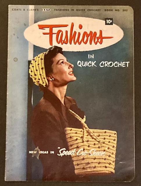 Abrigos de crochet rápidos de moda de 1953 y número de libro de Clark 302