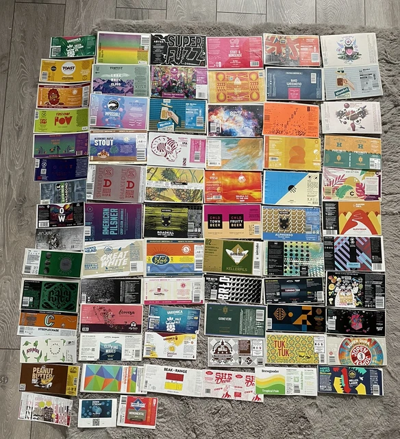 70 + Mixed Craft Beer Can Label BUNDLE / Mixed Breweries