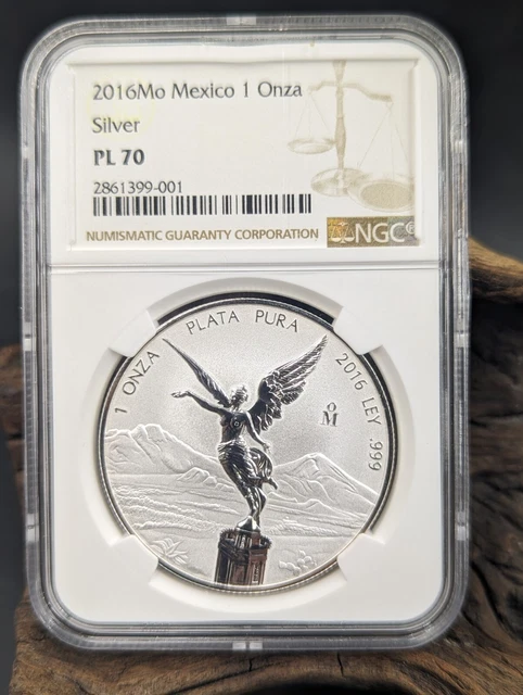 2016-Mo Mexico 1 onza Reverse Proof Silver Libertad NGC PL 70