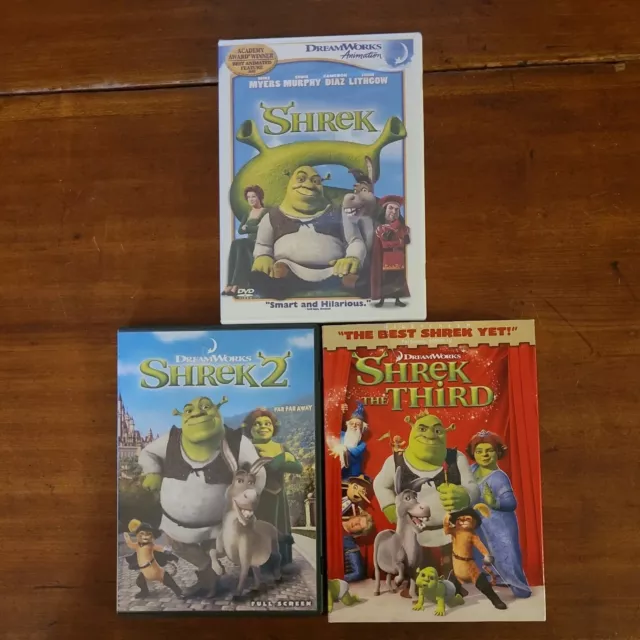 LOT OF 3 Shrek DVDs. Shrek , Shrek 2 and Shrek the Third $24.99 - PicClick