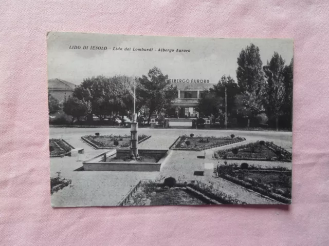 Lido Di Jesolo Venezia Viaggiata 1955 Lido Dei Lombardi Albergo Aurora