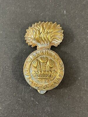 WW1 BRITISH ARMY, Royal Welsh Fusiliers War Economy Cap Badge £12.00 ...