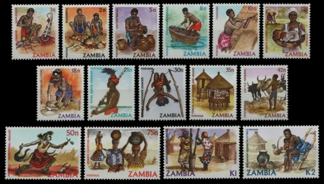Sambia 1981 - Mi-Nr. 249-263 ** - MNH - Freimarken / Definitives