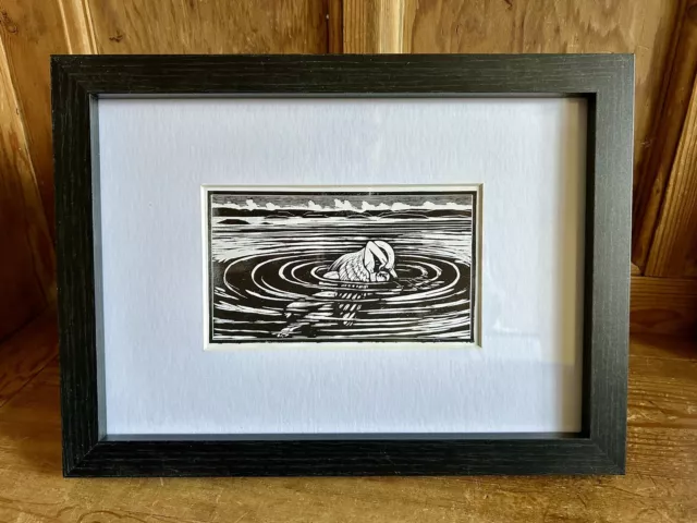 Gustav Vigeland - Woodcut - Framed & Glazed - ‘Leda And The Swan’