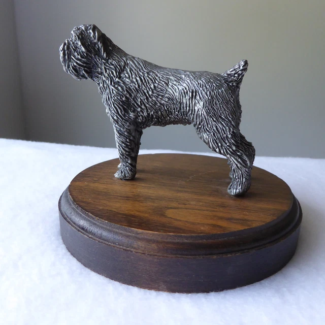 Brussels Griffon Statue Ed Harris Lim Ed #5/950 Rawoliffe Pewter Missing One Ear Brussels Griffon Statue Ed Harris Lim Ed #5/950 Rawoliffe Pewter Missing One Ear