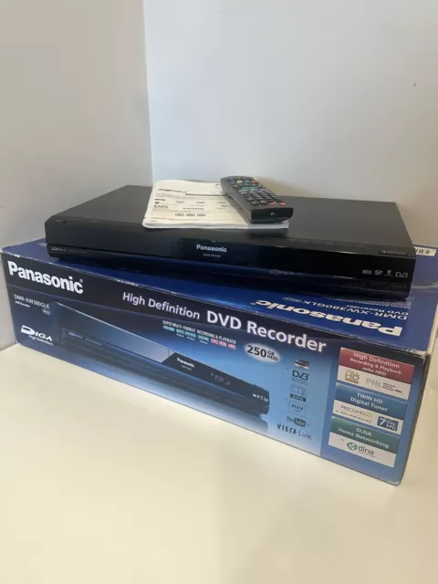 Panasonic DMR-XW380 DVD HDD Recorder HD Digital Twin Tuner with Remote & Manual