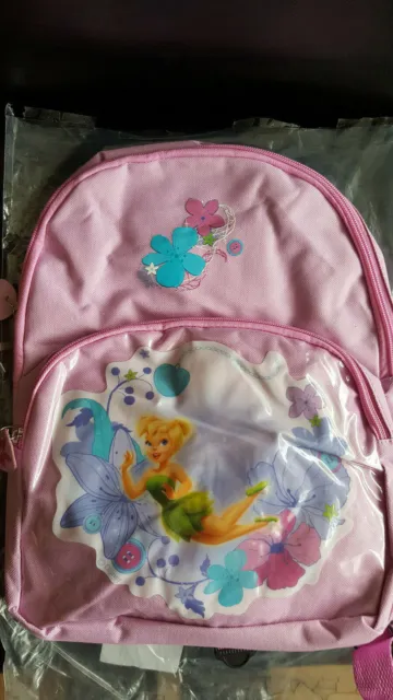 Disney Fairies Pink Backpack Girls Back Pack Bag Handbag Rucksack Brand New!
