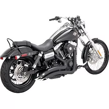 VANCE & HINES 43371 Black Big Radius Exhaust System for FXD Dyna 06-17