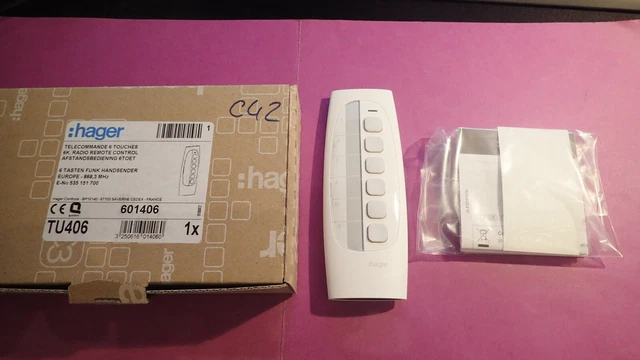 HAGER TU406 - Télécommande 6 Boutons poussoir 6 Entrées KNX radio QL TEBIS n°2