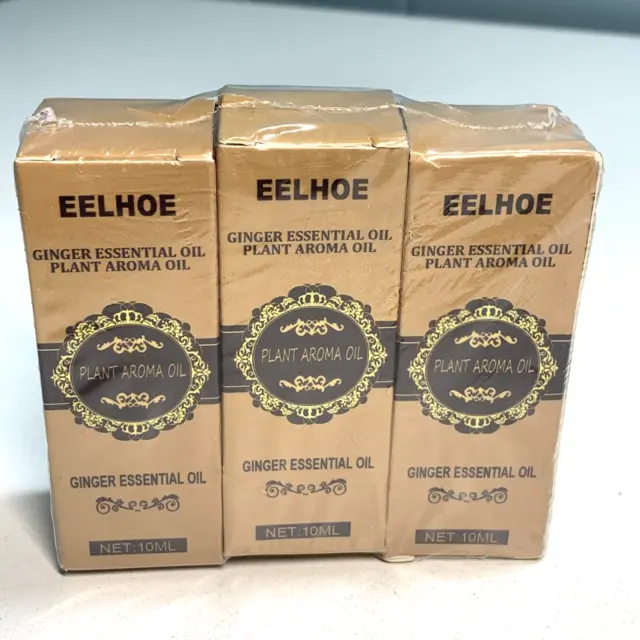 EELHOE Ginger Essential Oil 10ml x 3 Plant Aroma Oil
