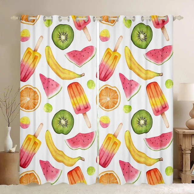 Lifeel Tenda Da Doccia Con Frutta - Colore Pesca - 91x182 Cm - Tessuto 100% Poliestere Impermeabile, Stampa Digitale Ecologica, Design Colorato Per Bagno