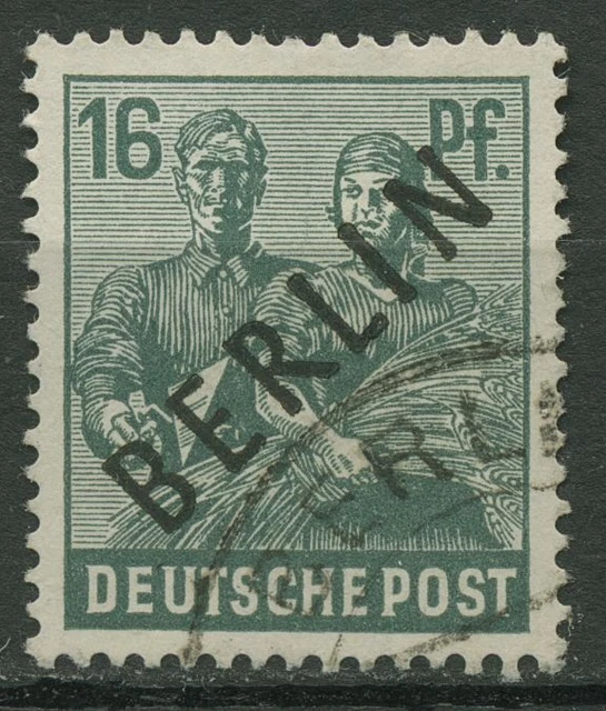Berlin 1948 Schwarzaufdruck 7 gestempelt geprüft